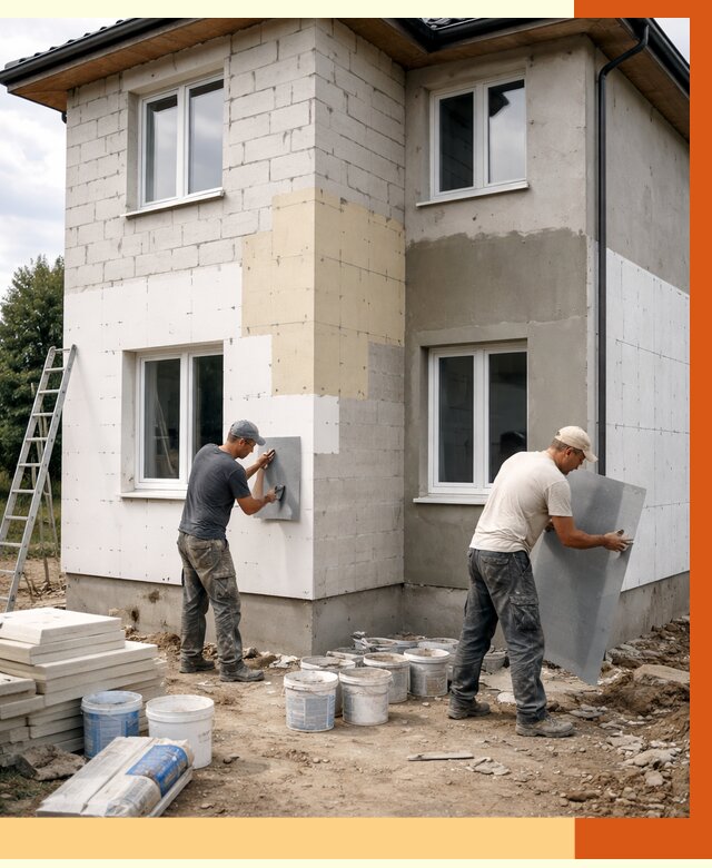 Утепление дома из газобетона в Череповце от 4293 руб./м² — заказать у ТепломастерЧрп