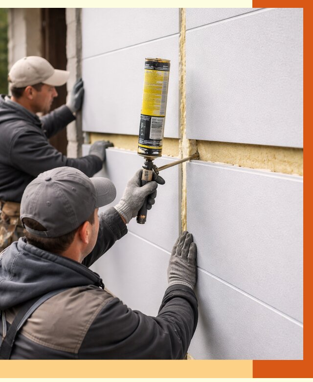 Утепление сэндвич панелей ППУ в Череповце от 4293 руб. за м2 | ТепломастерЧрп